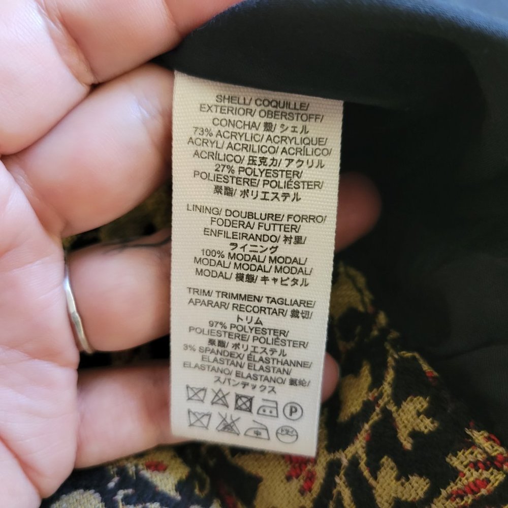 Free People Tapestry Long Winded Double Breasted Coat Womens 2 Boho - Picture 16 of 16